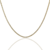 Diamond Tennis Necklace, 14K Yellow Gold 5.46ct