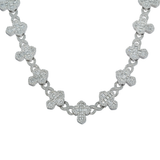 Infinity Diamond Cross Chain, 10K White Gold 30.07ct