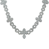 Infinity Diamond Cross Chain, 10K White Gold 22.74ct