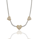 Diamond Heart Tennis Choker