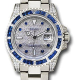 Rolex Submariner Date 40mm White Gold Diamond-Paved Dial Sapphire Diamond Bezel Oyster Bracelet – 116659SABR
