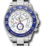 Rolex Yacht-Master II 44 Steel Matt White Dial Blue Cerachrom Command Bezel Oyster Bracelet – 116680