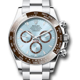 Rolex Cosmograph Daytona Ice Blue Index Dial Platinum Chestnut Brown Cerachrom Bezel Oyster Bracelet – 126506