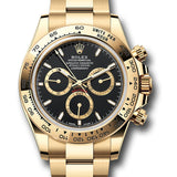 Rolex Cosmograph Daytona Black Index Dial Yellow Gold Oyster Bracelet – 126508