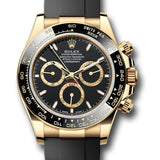 Rolex Cosmograph Daytona Black Index Dial Yellow Gold Black Cerachrom Bezel Oysterflex – 126518LN