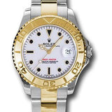 Rolex Yacht-Master 35 Steel and Yellow Gold White Dial Time-Lapse Bezel Oyster Bracelet – 168623W