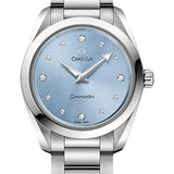 Omega Seamaster Aqua Terra 150M Quartz 28mm Steel Glossy Ice Blue Diamond Dial – 220.10.28.60.53.001