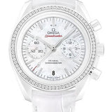 Omega Speedmaster Moonwatch White Side of the Moon 44.25mm White Ceramic Mother-of-Pearl Dial Diamond Bezel – 311.98.44.51.55.001