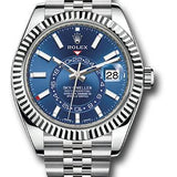 Rolex Sky-Dweller 42mm White Rolesor Blue Index Dial Fluted Bezel Jubilee Bracelet – 326934BLIJ