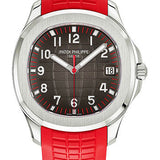 Patek Philippe Aquanaut Singapore 2019 40mm Stainless Steel Black-Gray Dial Red Composite Strap – 5167A-012