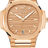 Patek Philippe Nautilus 35.2mm Rose Gold Golden Brown Opaline Dial Rose Gold Bracelet – 7118/1R-010