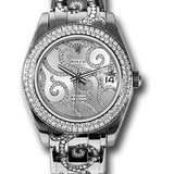Rolex Pearlmaster 34 White Gold Rhodium Arabesque Diamond Dial 116-Diamond Bezel – 81339ARABESQUE
