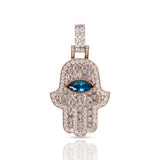Diamond Hamsa Pendant, 14K Rose Gold 8.50ct (1 of 2)