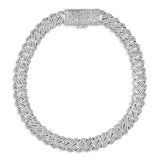 Diamond Cuban Chain, 14K White Gold 32.00ct