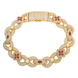 Infinity Diamond Bracelet, 10K Yellow Gold