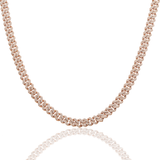 Mini Diamond Cuban Link, 14K Rose Gold 5.31ct