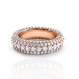 Diamond Wedding Band, 14K Rose Gold 6.26ct