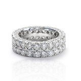 Diamond Wedding Band, 14K White Gold 9.25ct