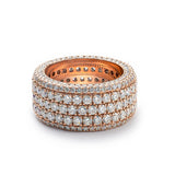 Diamond Wedding Band, 14K Rose Gold 10.50ct