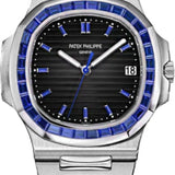 Patek Philippe Nautilus 40mm Platinum Blue Dial Sapphire-Set Bezel – 5711/111P-001