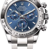 Rolex Cosmograph Daytona 40mm Bright Blue Dial White Gold Oyster Bracelet – 126509