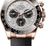 Rolex Cosmograph Daytona 40mm Meteorite Black Dial Everose Gold Cerachrom Bezel Oysterflex Bracelet – 126515LN