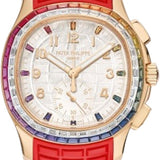 Patek Philippe Aquanaut Luce Rainbow Chronograph Rose Gold Mother-of-Pearl Dial Gem-Set Bezel – 7968/300R-001