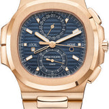 Patek Philippe Nautilus Flyback Chronograph Travel Time 40.5mm Rose Gold Blue Dial Rose Gold Bracelet – 5990/1R-001