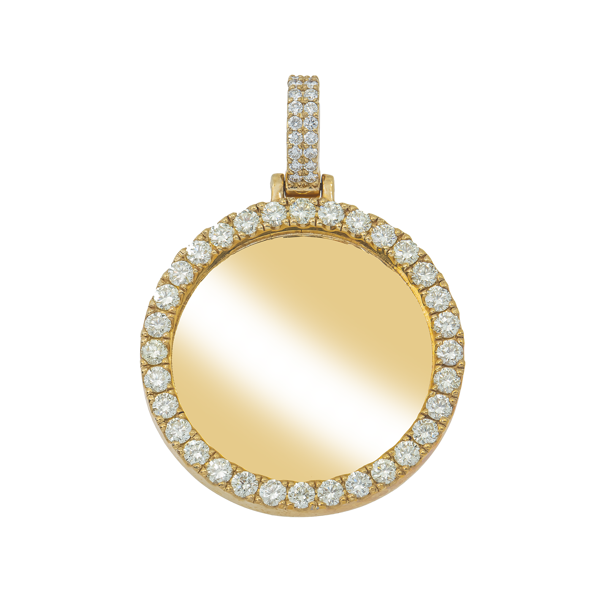 Diamond Picture Pendant, 18K Yellow Gold 2.10ct