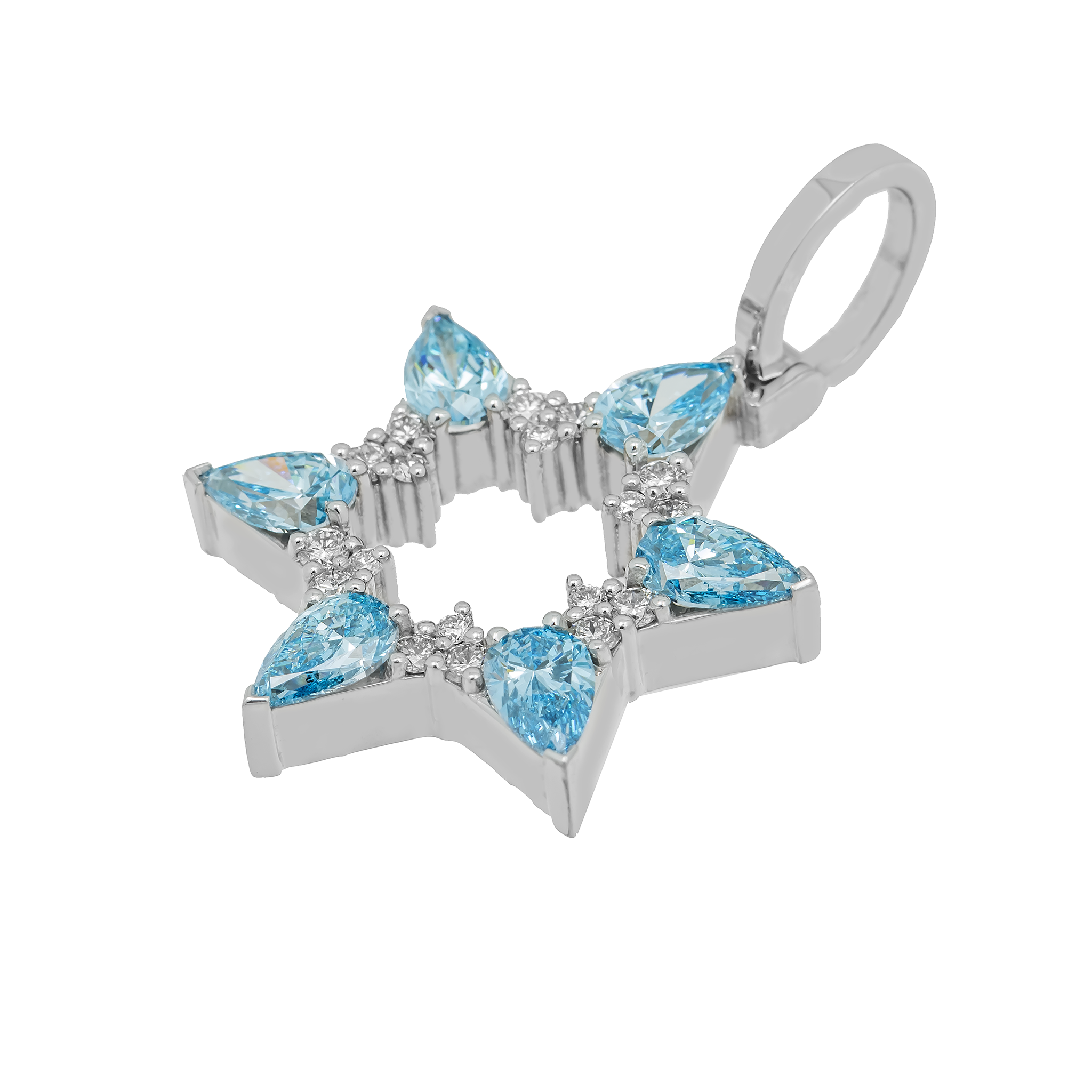 Blue Diamond Jewish Star view 2