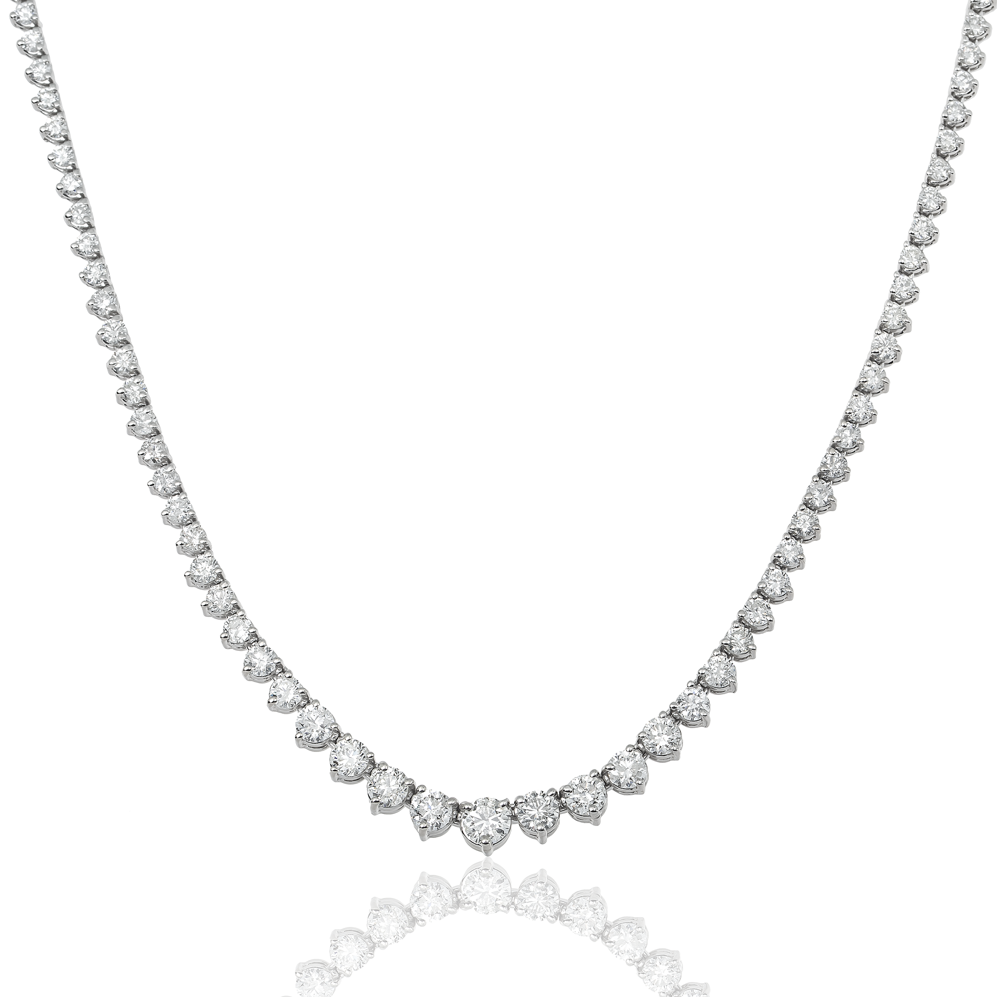 Graduated Diamond Tennis Necklace