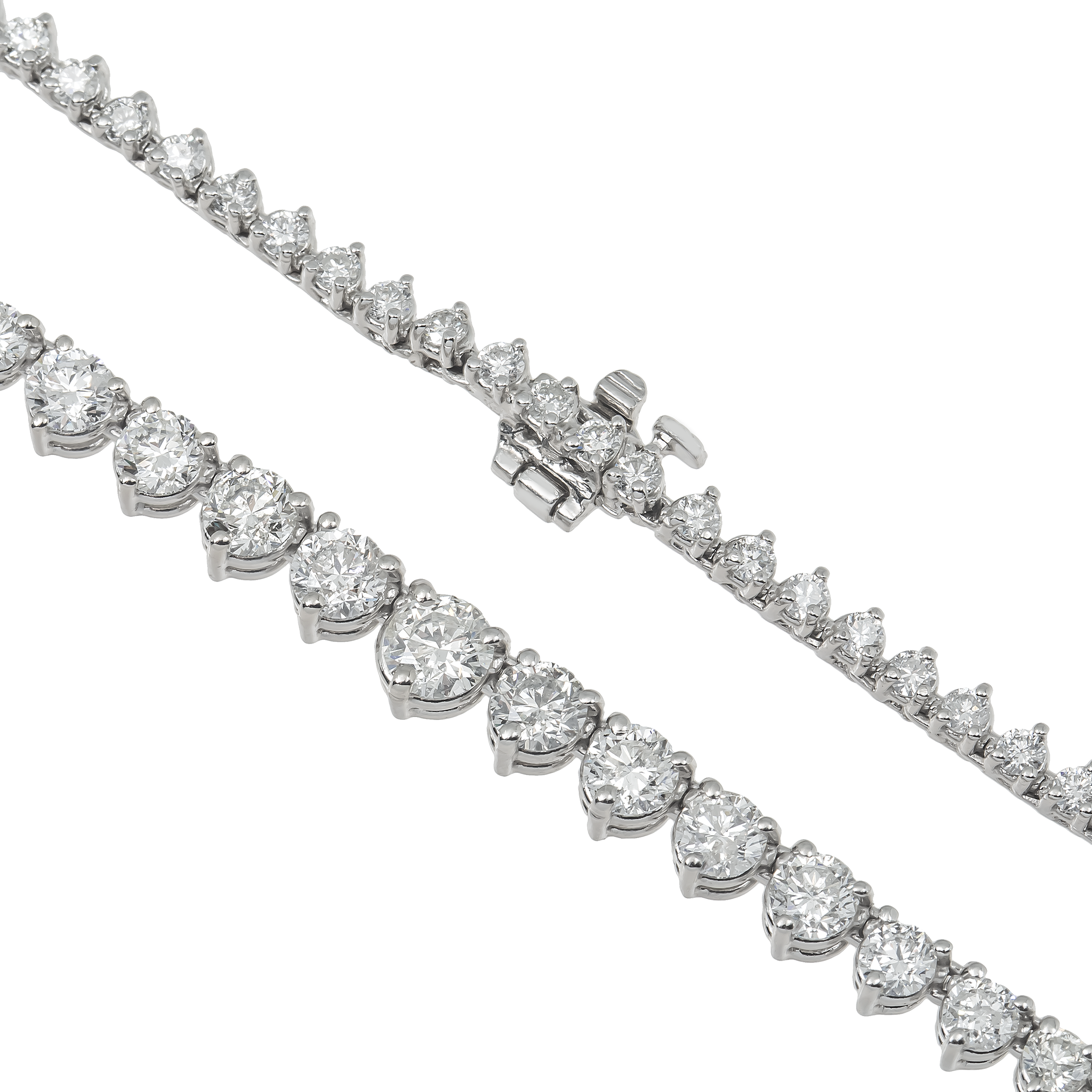 Graduated Diamond Tennis Necklace view 2