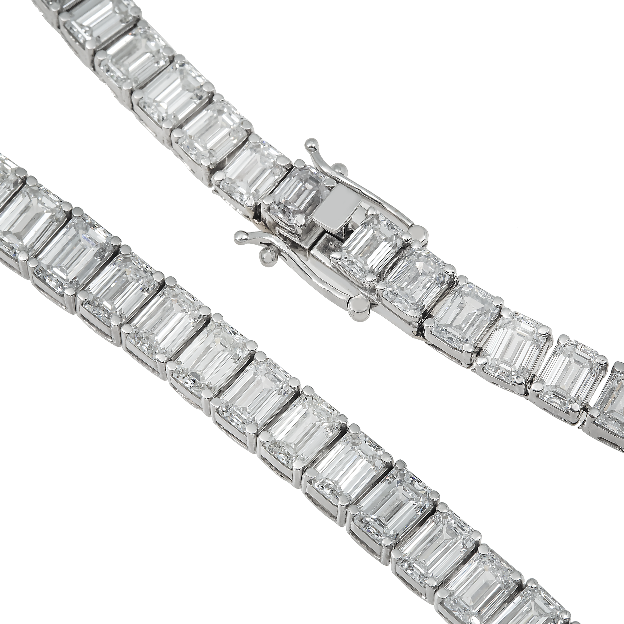 Emerald Cut Tennis Necklace view 2