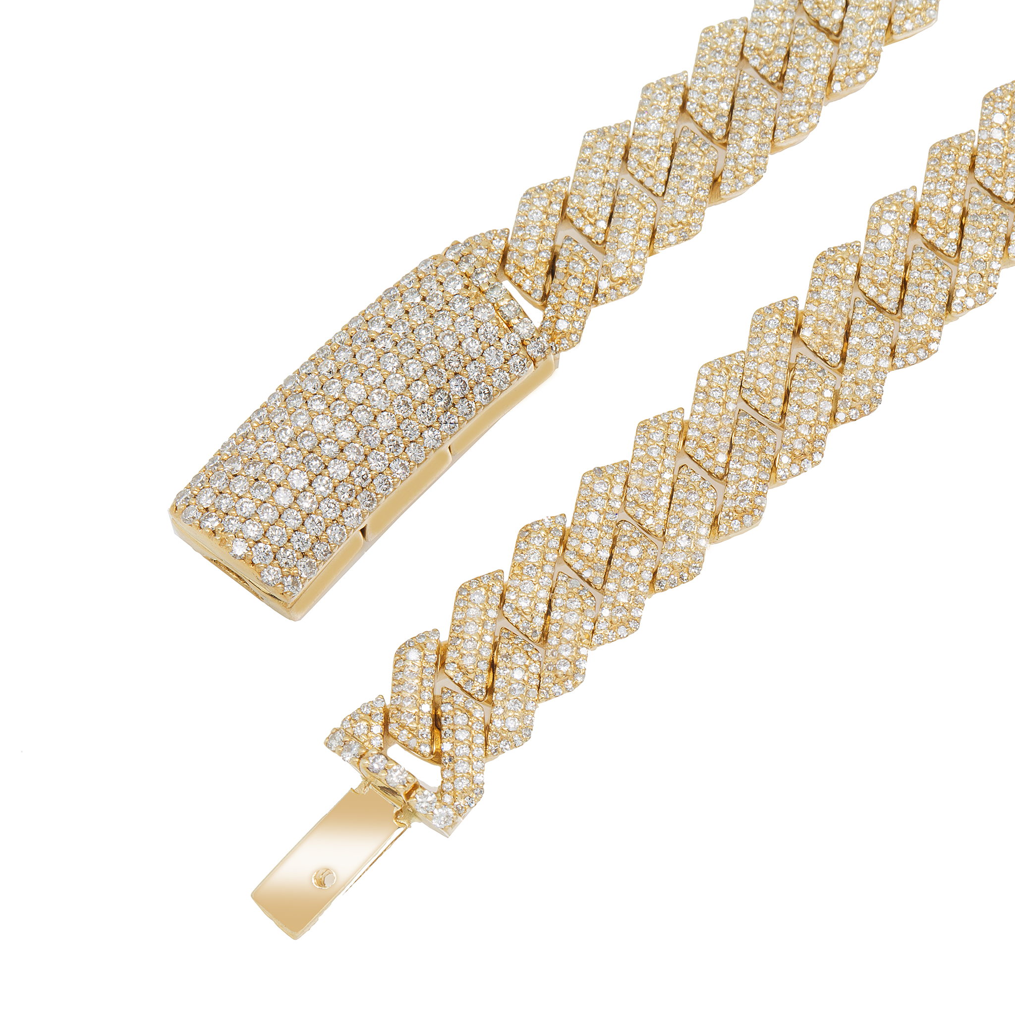 Diamond Cuban Chain, 10K Yellow Gold 12.57ct view 2