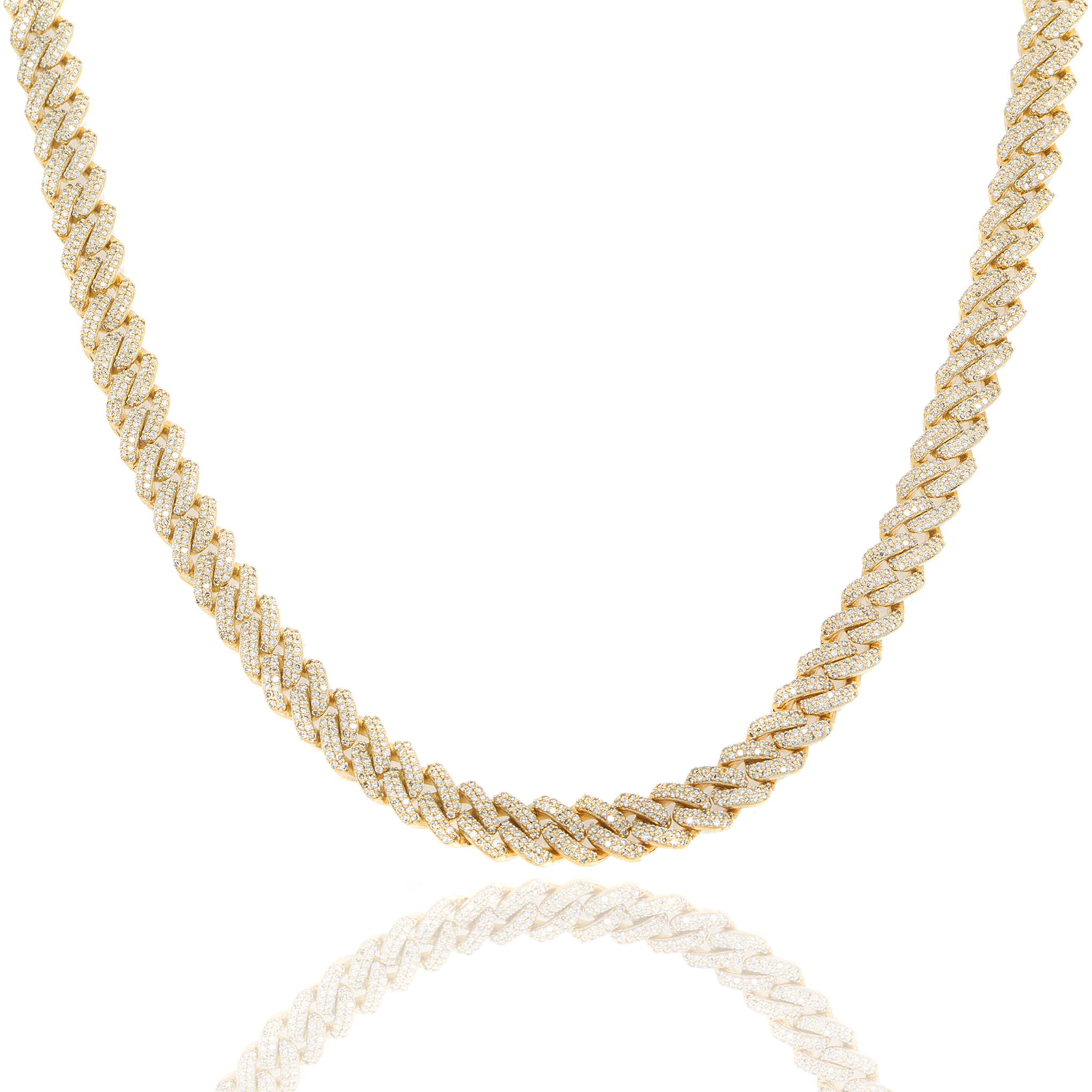 Diamond Cuban Chain, 10K Yellow Gold 11.70ct