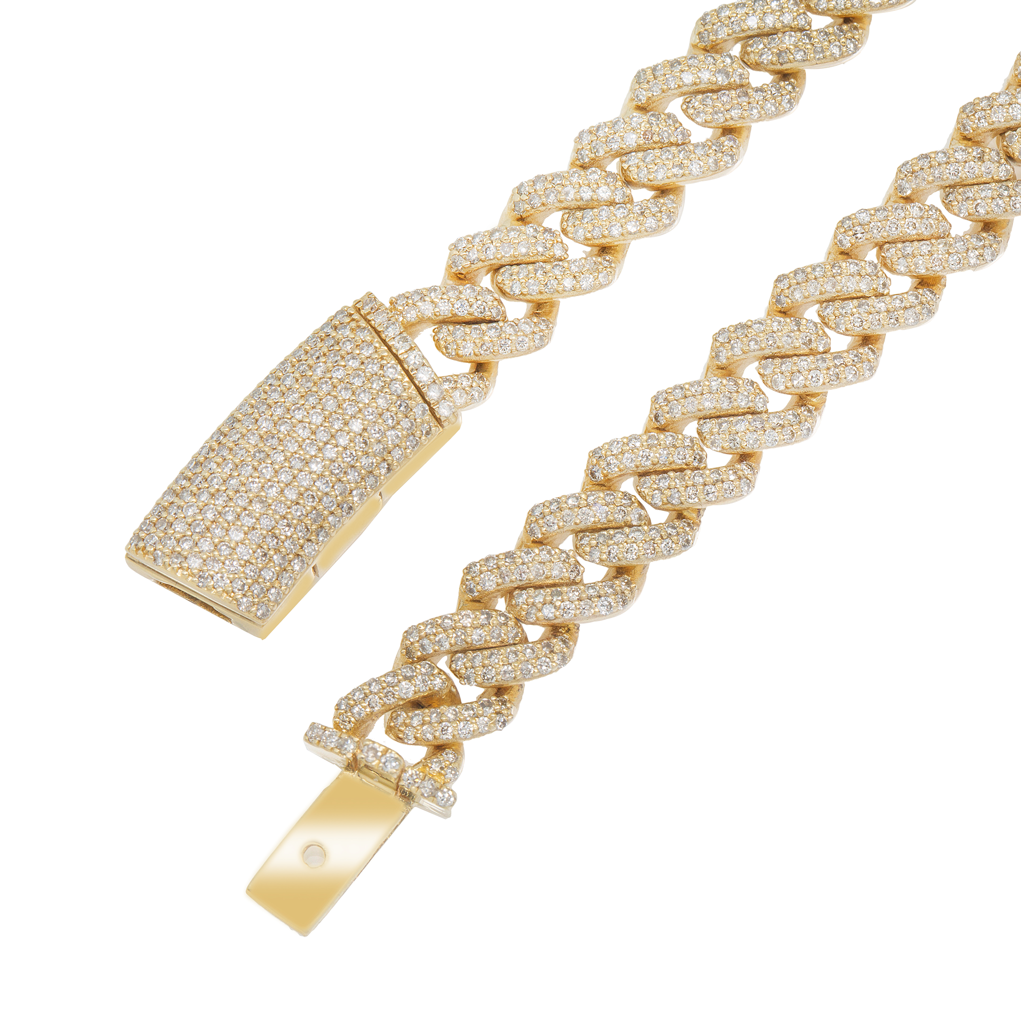 Diamond Cuban Chain, 10K Yellow Gold 11.70ct view 2