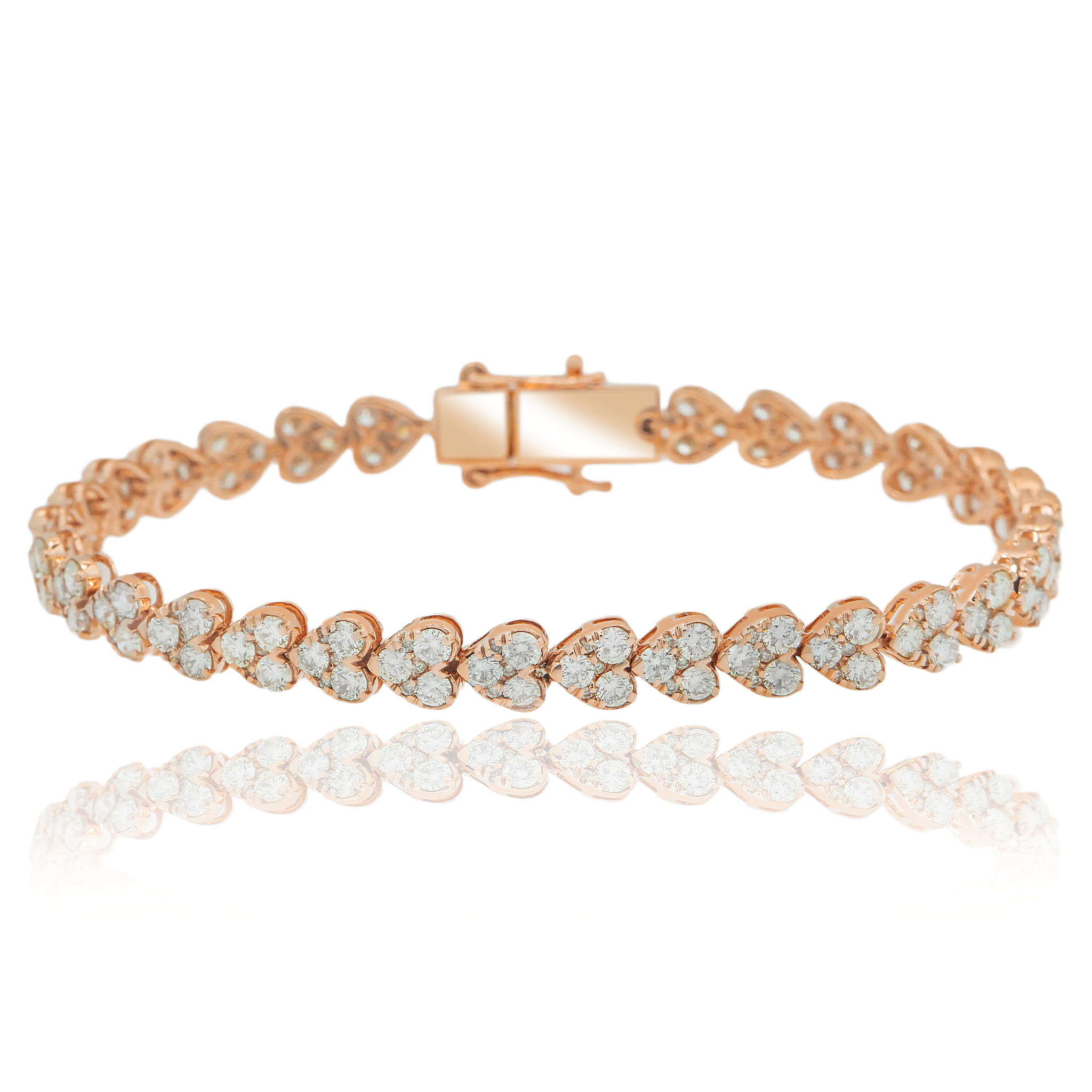 Diamond Heart Bracelet, 7.47ct