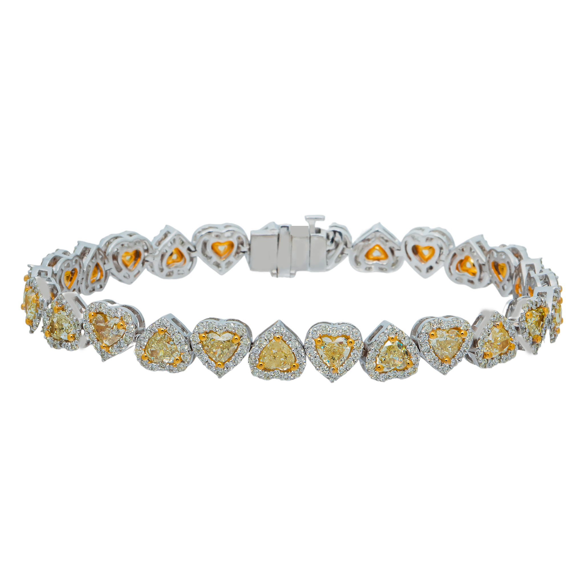Canary Yellow Heart Bracelet view 2
