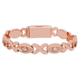 Infinity Evil Eye Bracelet, 10K Rose Gold 5.40ct