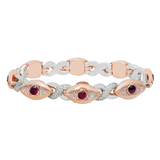 Infinity Evil Eye Diamond Bracelet, 10K Rose Gold 4.79ct