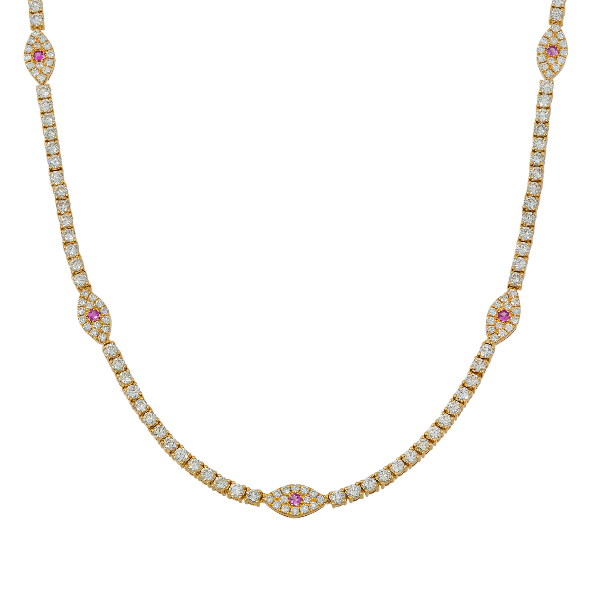 Evil Eye Tennis Necklace