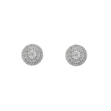 Diamond Cluster Earrings, 14K White Gold 1.00ct (2 of 4)