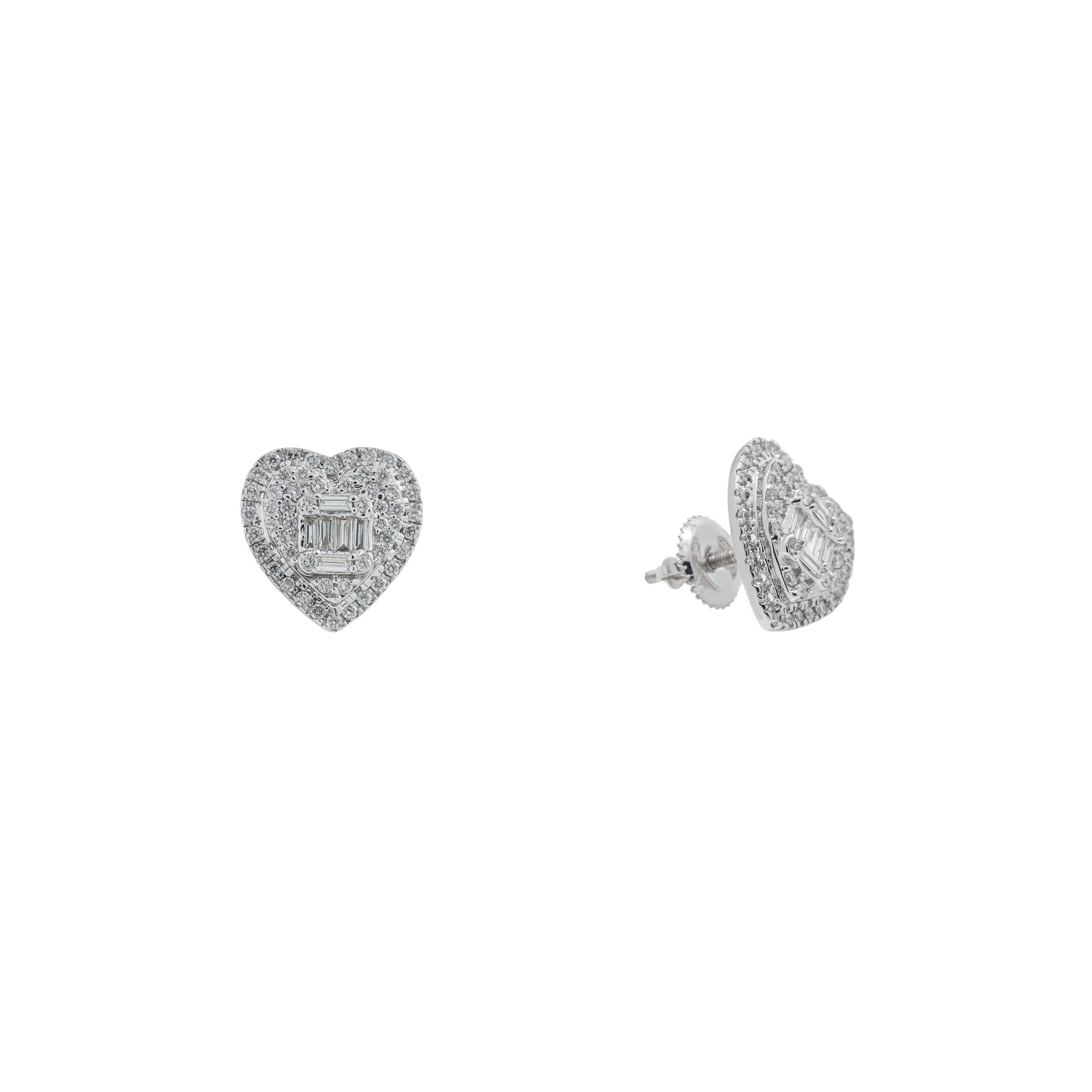 Diamond Heart Earings view 2