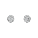 Diamond Cluster Earrings, 14K White Gold 1.00ct (1 of 4)