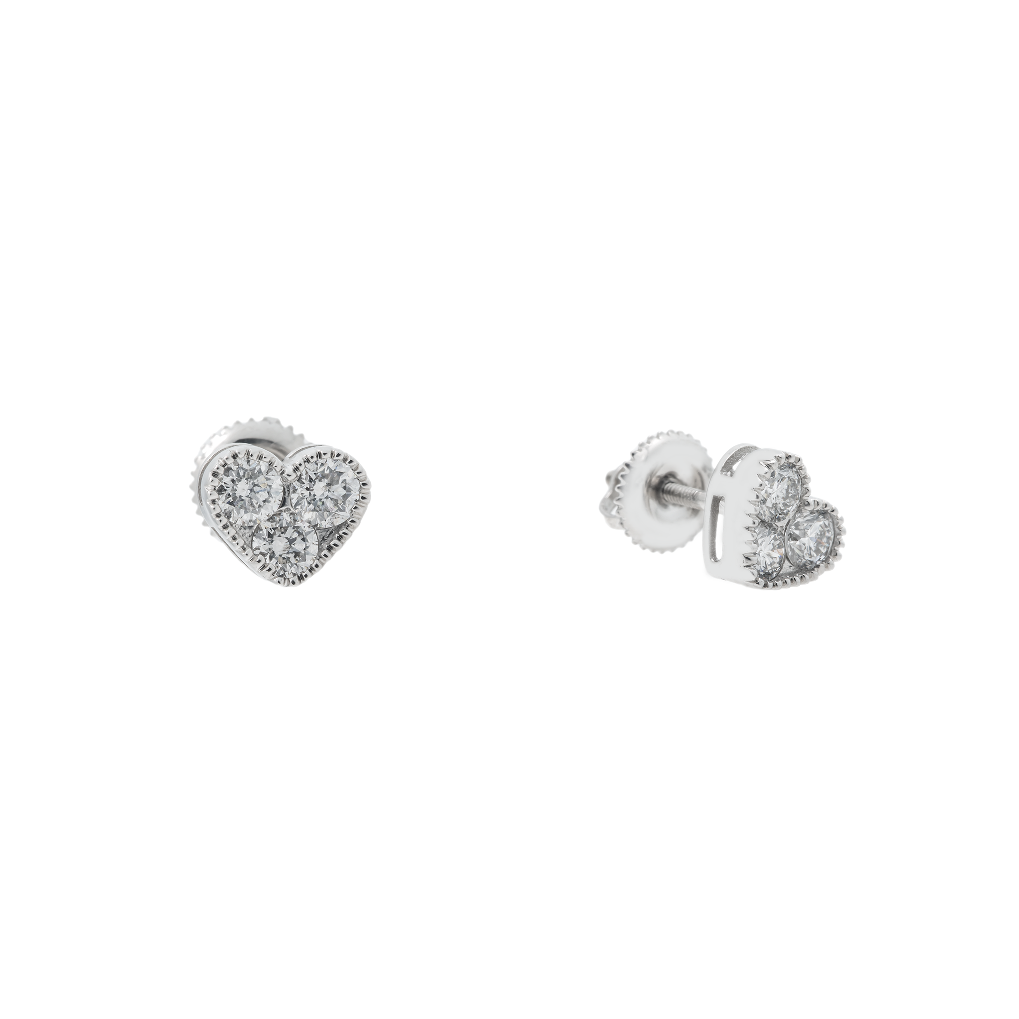 Diamond Heart Earrings view 2