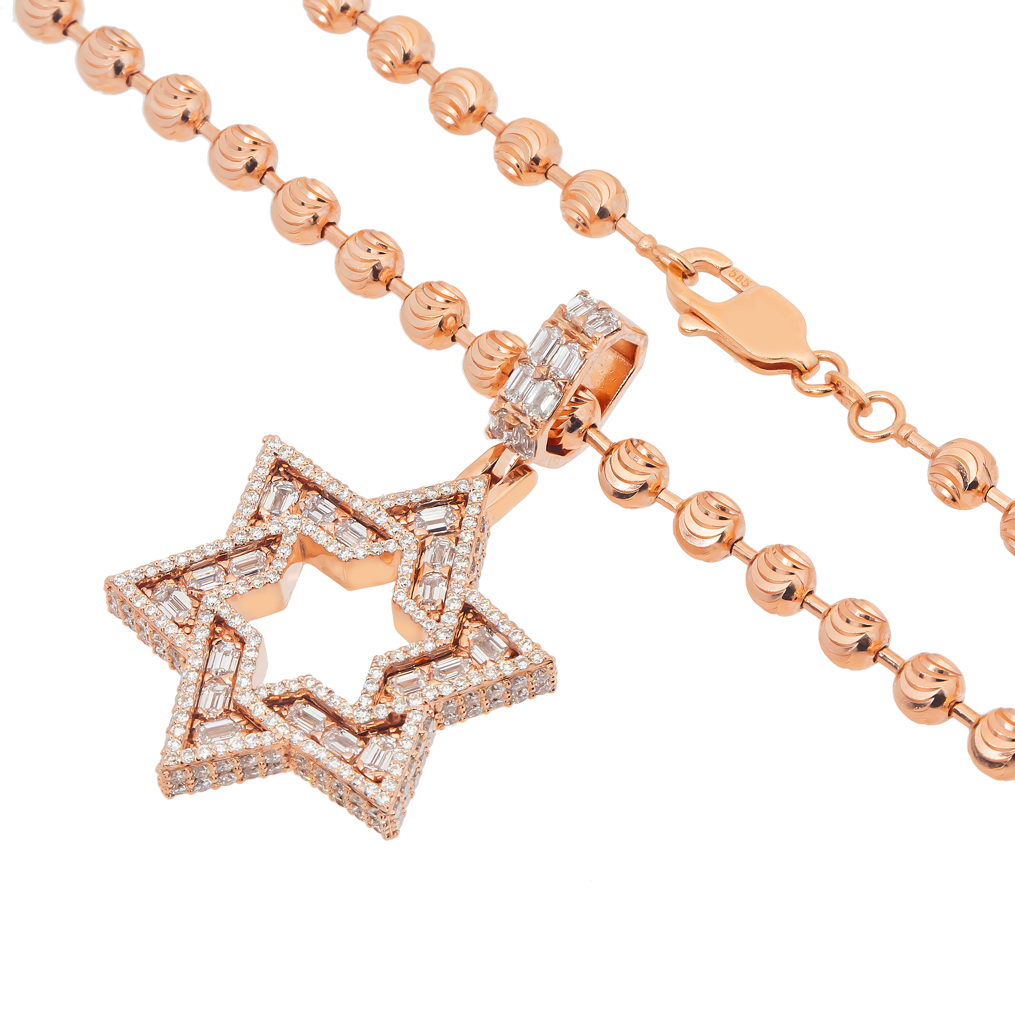 Diamond Jewish Star Pendant view 2