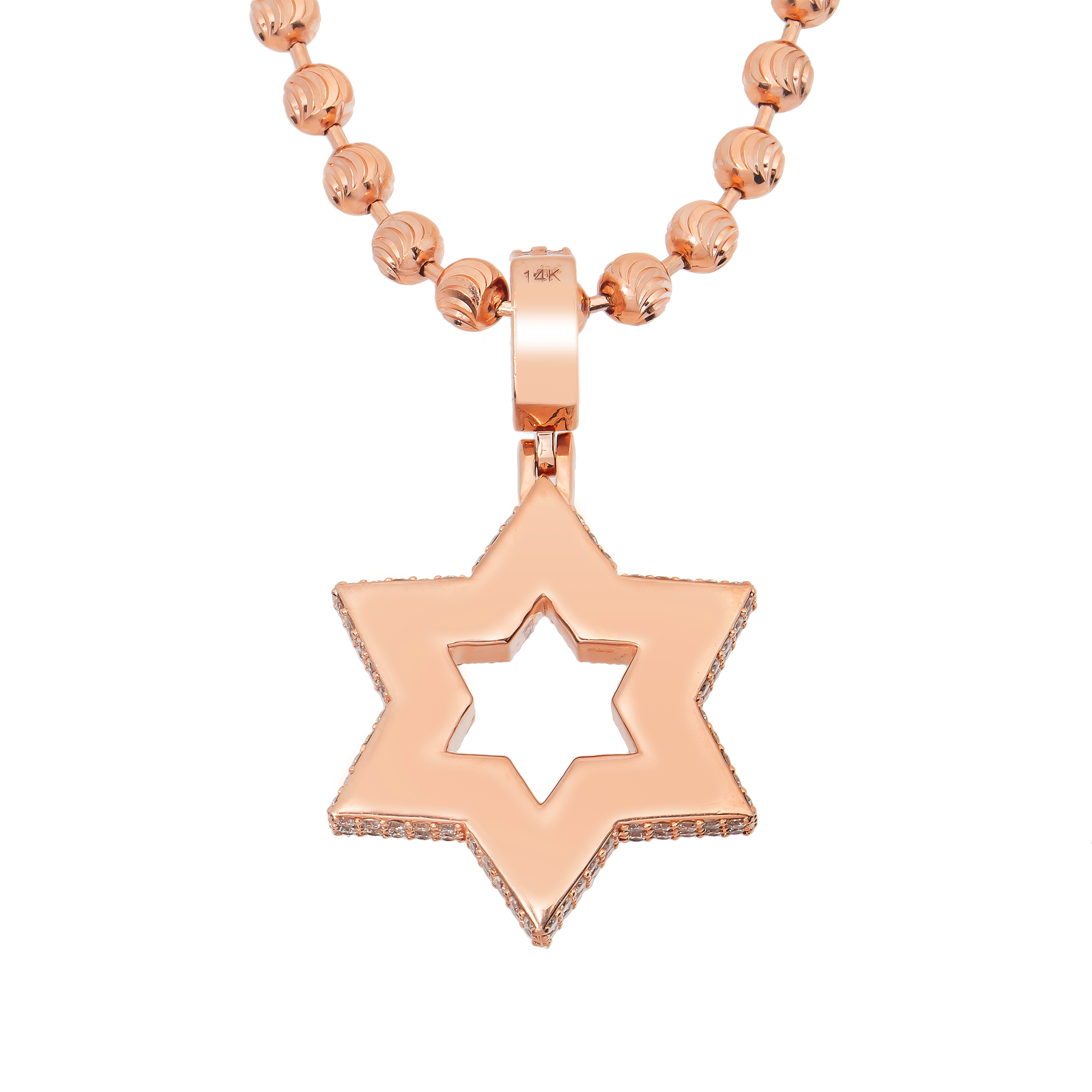Diamond Jewish Star Pendant view 3