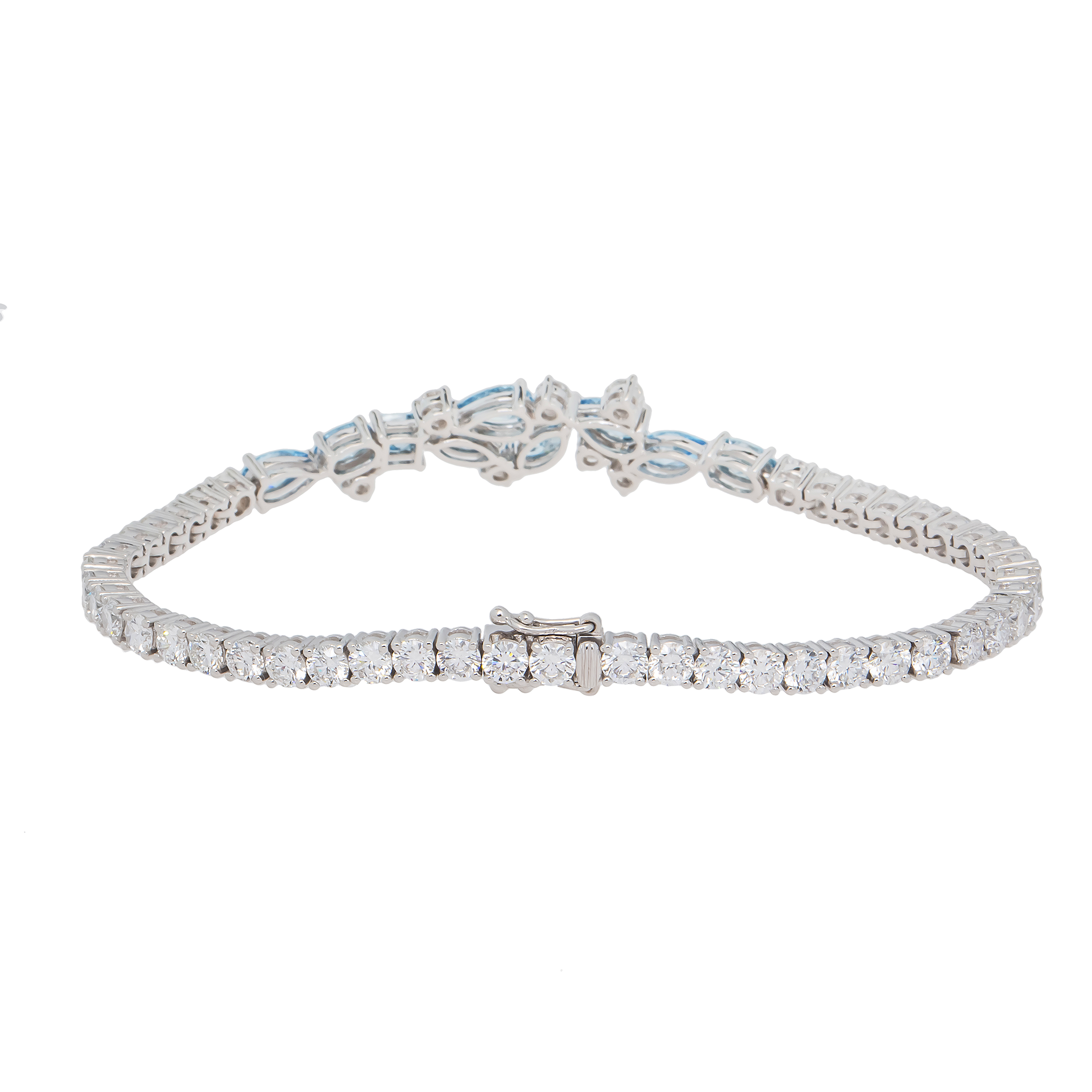Blue & White Diamond Bracelet view 2