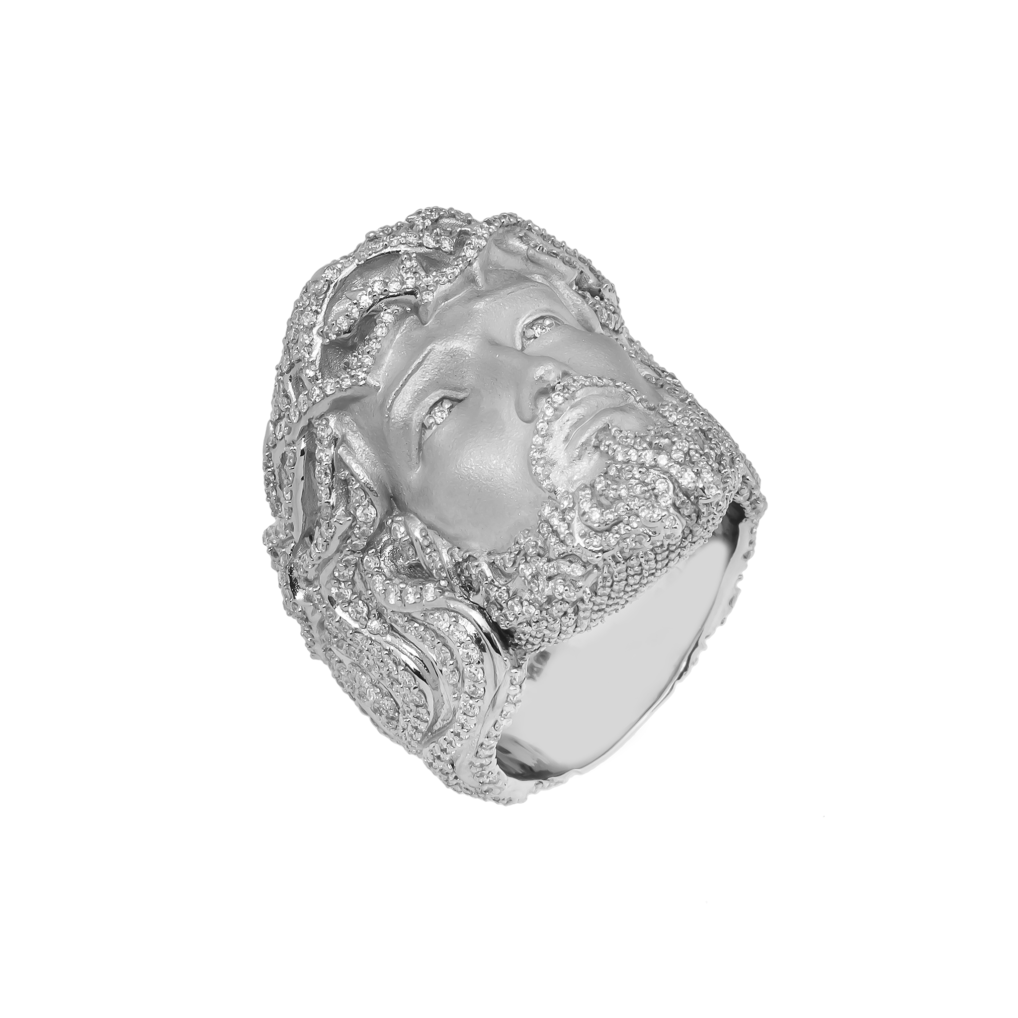 Diamond Jesus Ring view 4
