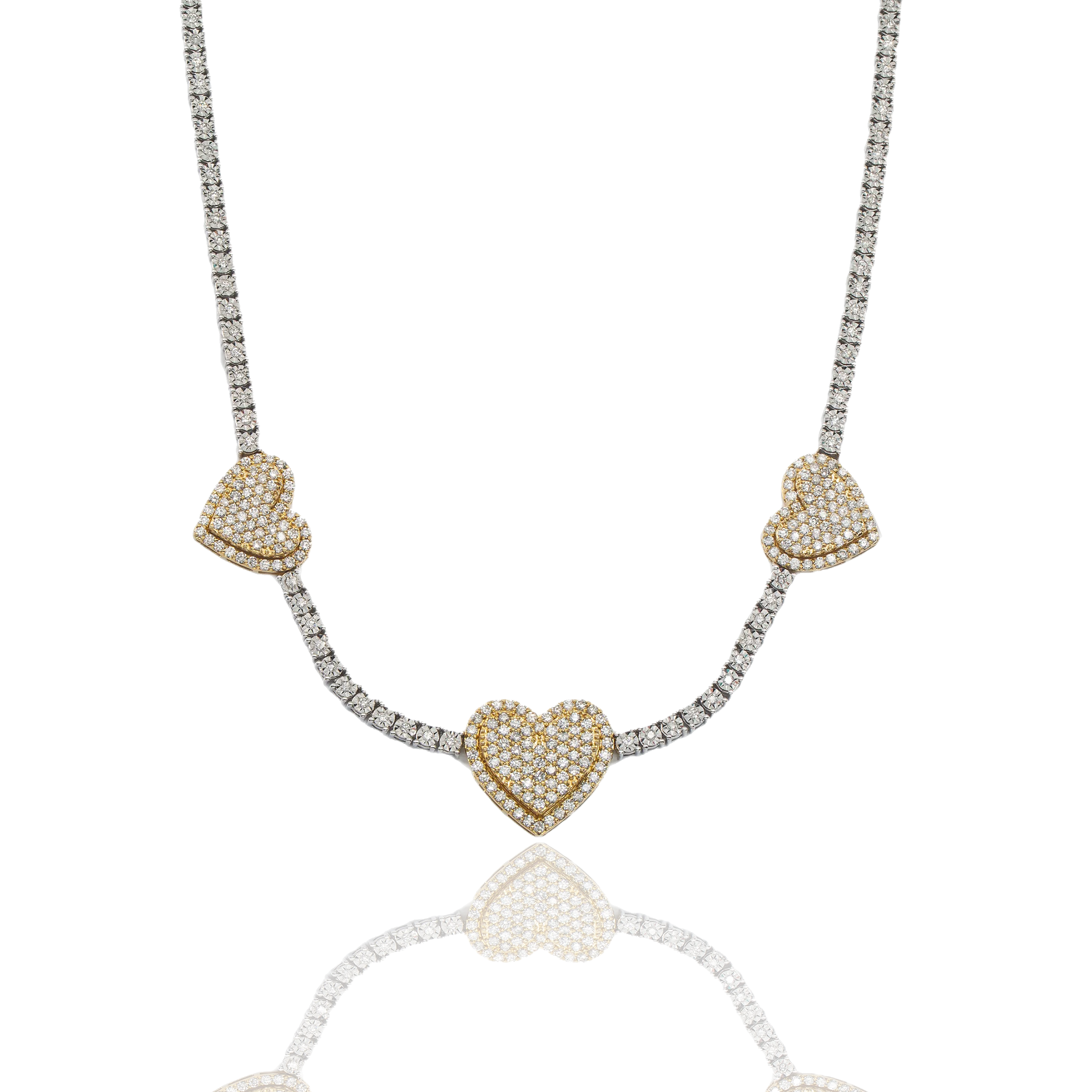Diamond Heart Tennis Choker